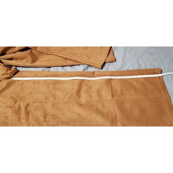 Carole Wren Women’s Faux Suede Wide-Leg Pants - Camel Brown - Size L - Picture 6 of 11